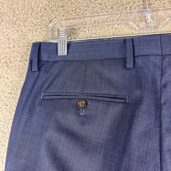 Banana Republic Pants Mens 33 Blue Tailored Slim Fit Dress Trousers Office 34x34 - Picture 10 of 16